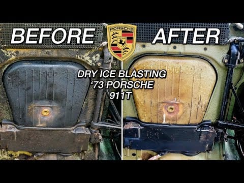 Dry Ice Cleaning Original Porsche  911T in Leaf Green
