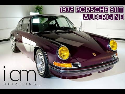 Ceramic Coating and Paint Correction on Gorgeous Aubergine 1972 Porsche 911T Coupe