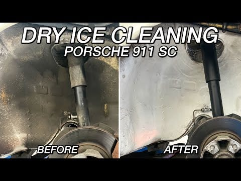 DRY ICE CLEANING Porsche 911 SC for 2022 Porsche Restoration Challenge
