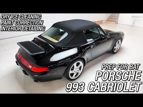 Porsche 911 993 Cabriolet for BaT auction Dry Ice Cleaning & Detailing