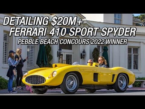 Pebble Beach Concours Winner –  Ferrari 410 Sport Spider Car Show Detailing
