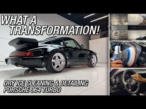 Dry Ice Cleaning & Paint Correction – Porsche 964 Turbo in Black