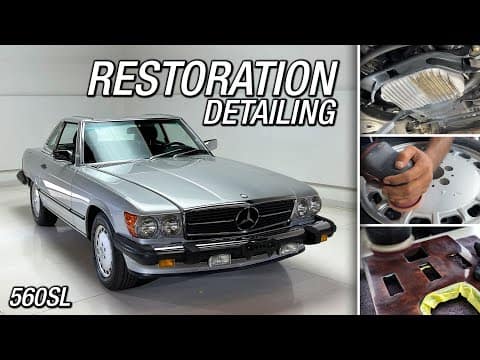 DEEP Mercedes 560SL Hardtop RESTORATION Detailing & Dry Ice Cleaning