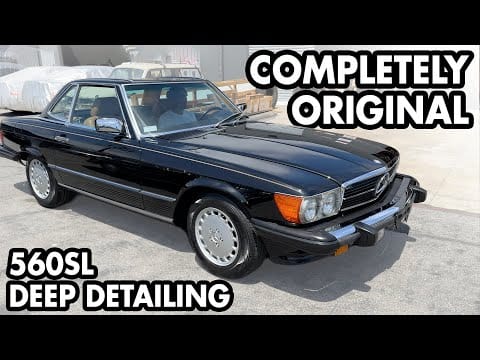 Amazing R107 Mercedes 560SL Detailing | Paint Correction | Dry Ice Cleaning