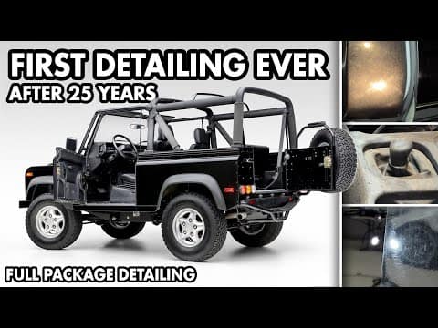 First Wash in 20 Years: Land Rover Defender D90 – Full Package Detailing